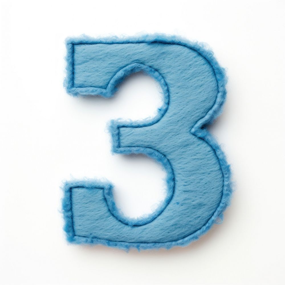 Number craft text blue.