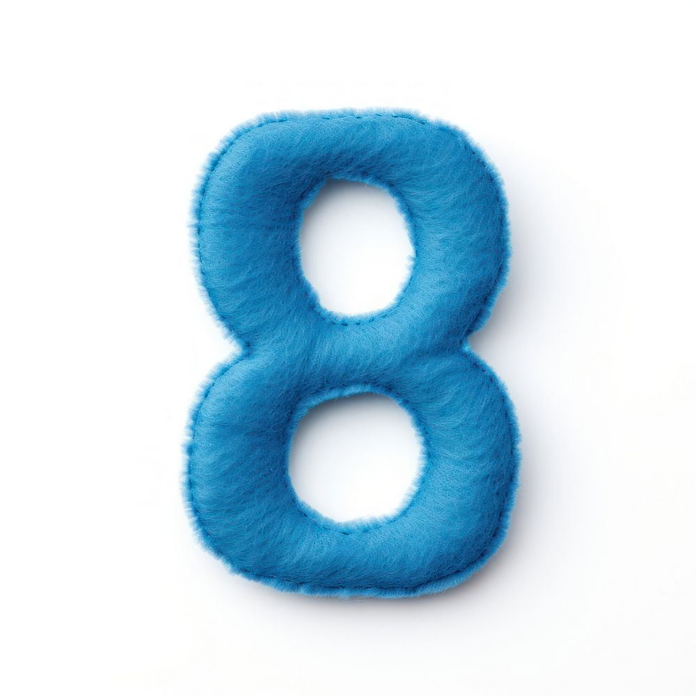 Number blue white background turquoise.