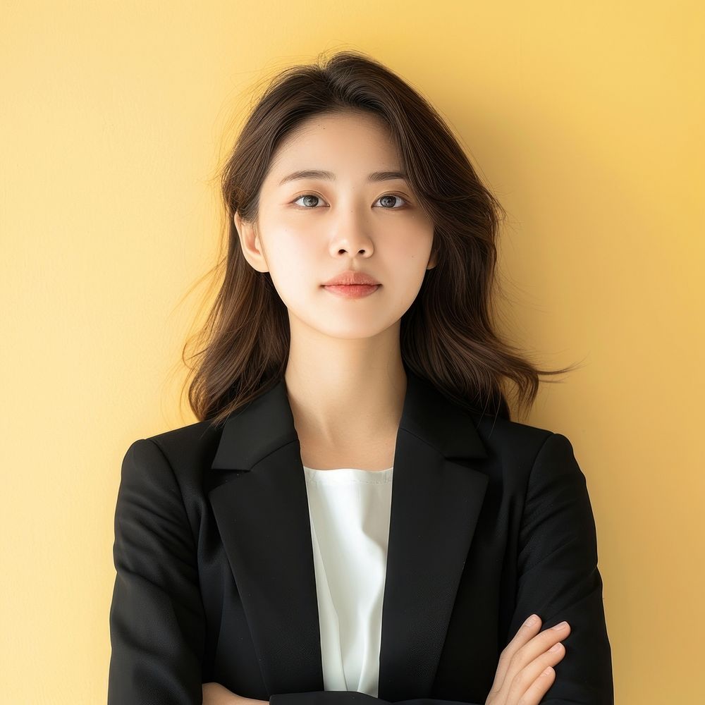 Asian business woman Playful face portrait photography adult.