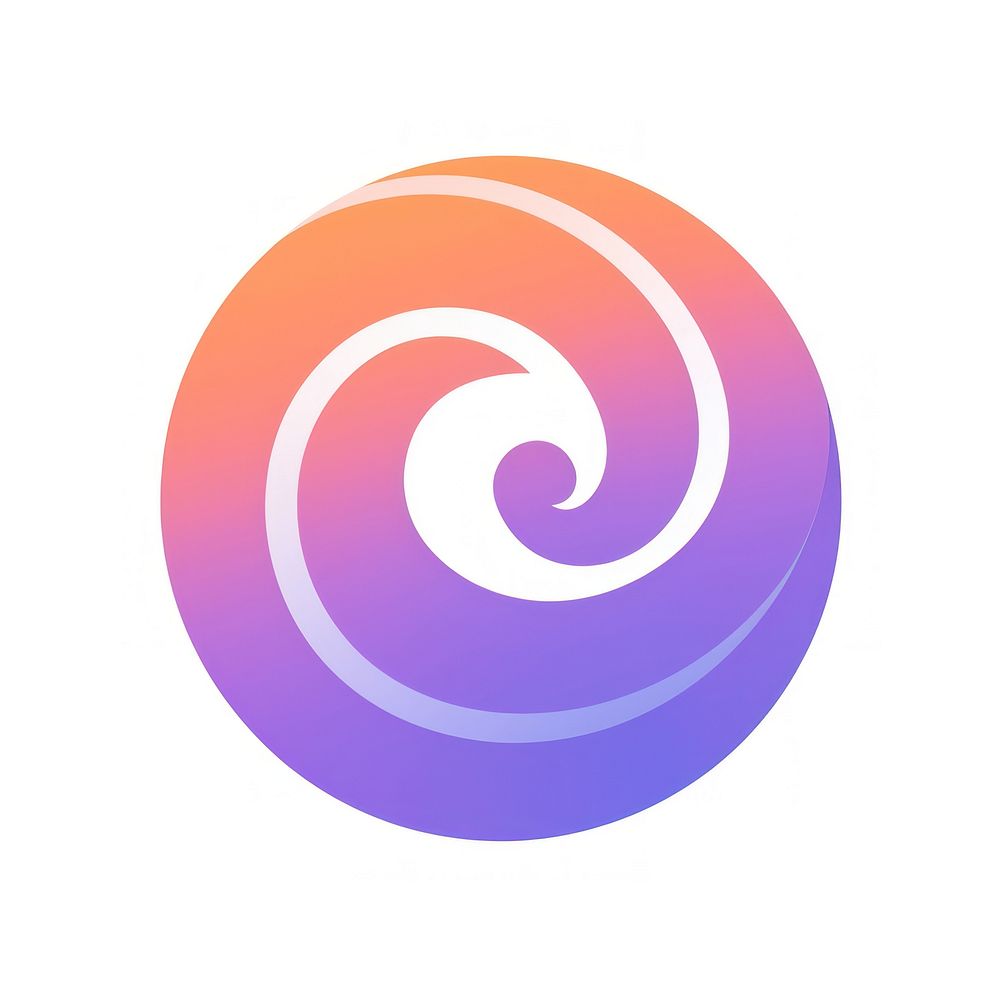 Spiral shape purple logo confectionery.