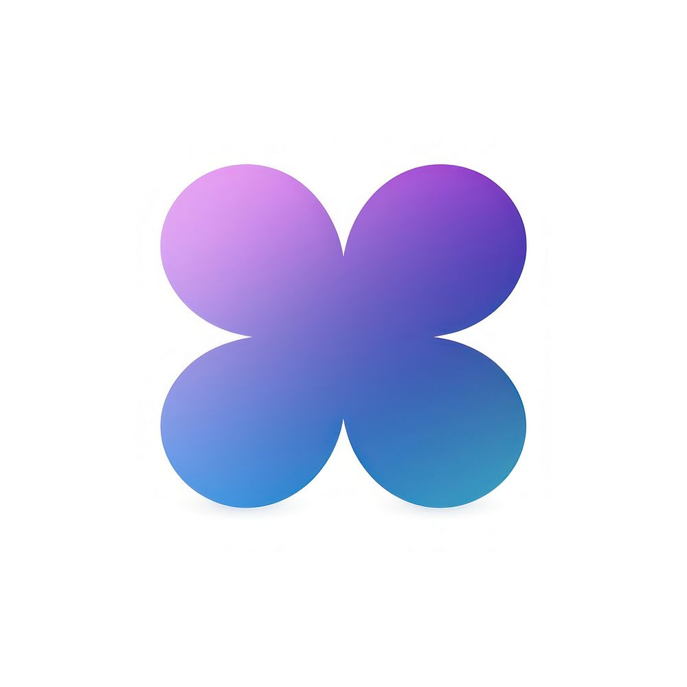 Trefoil shape purple blue logo.