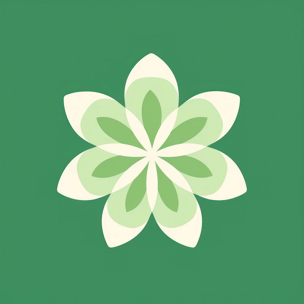 Flower petal green pattern shape.