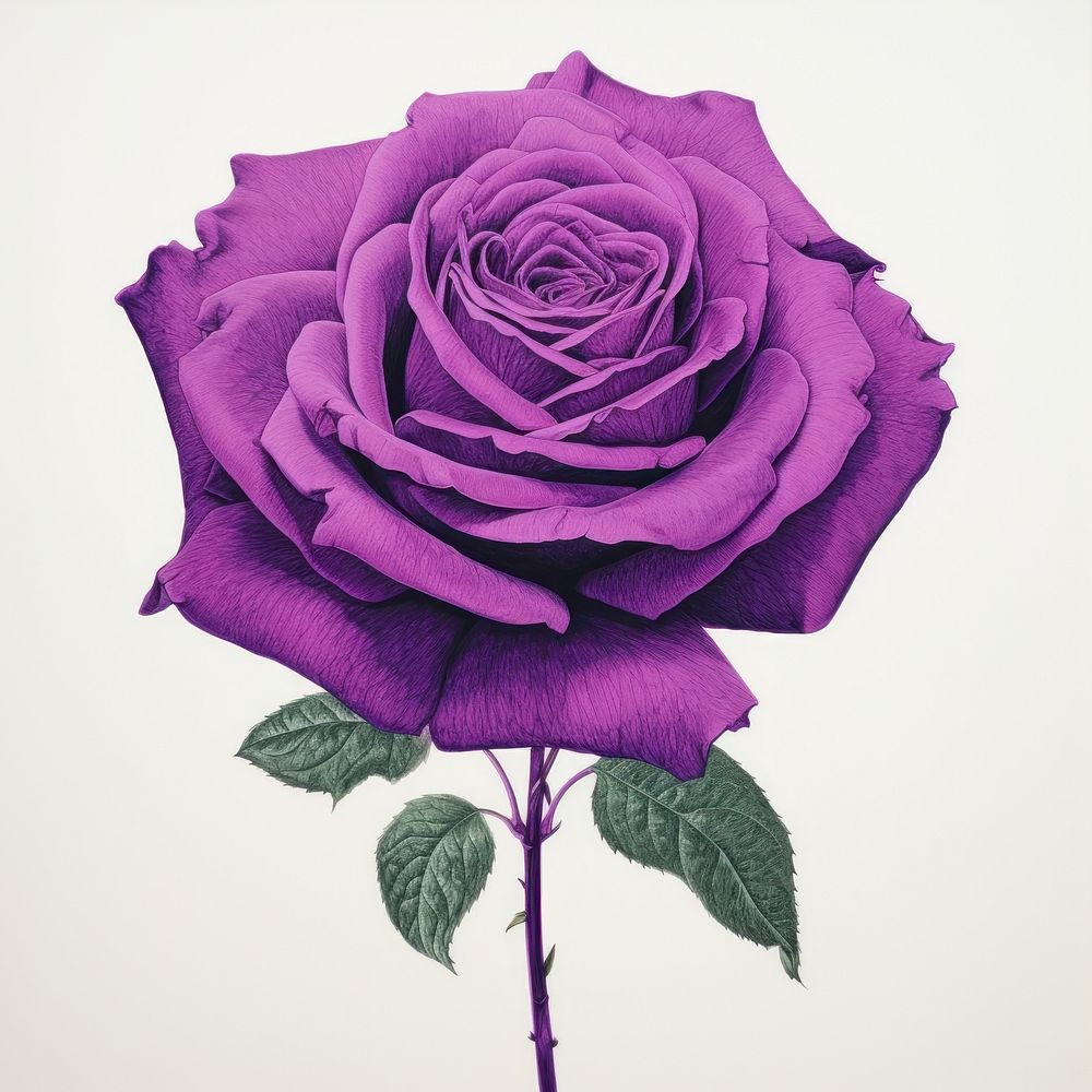 Rose flower purple plant.