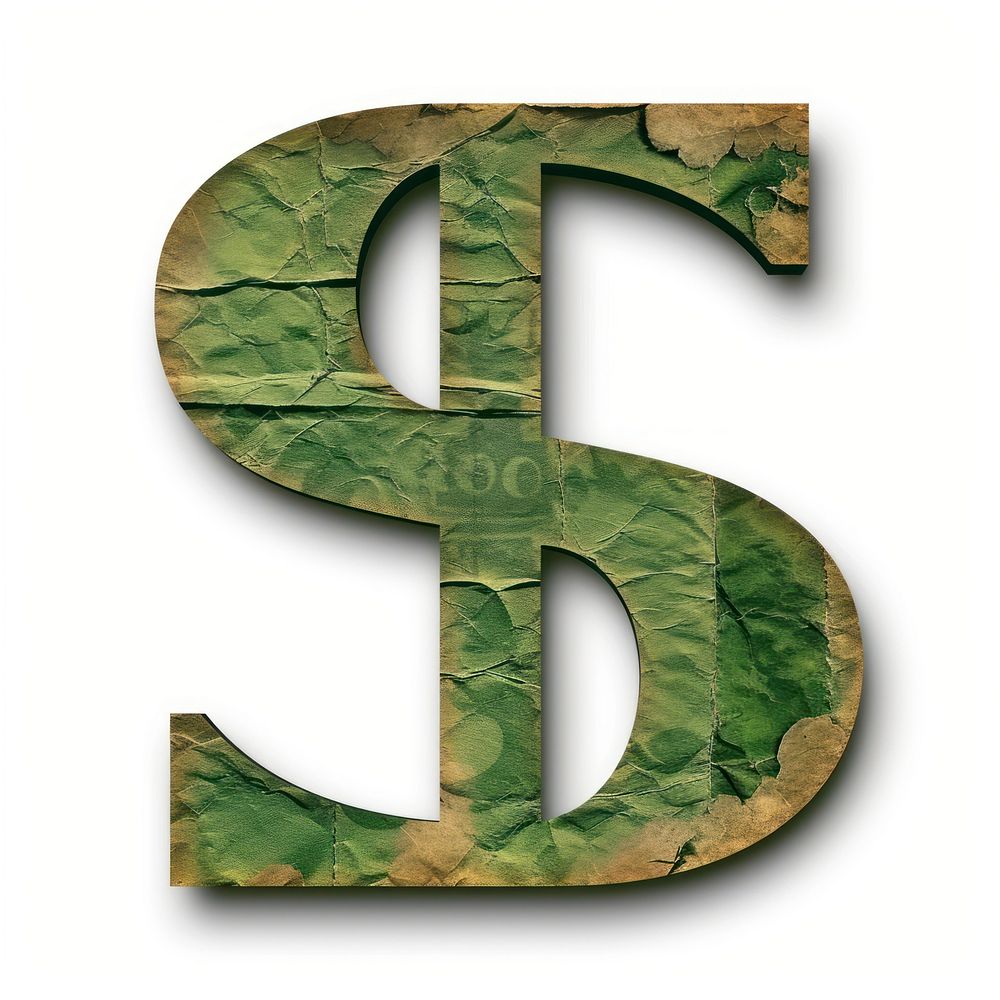 Dollar sign symbol green white background currency.