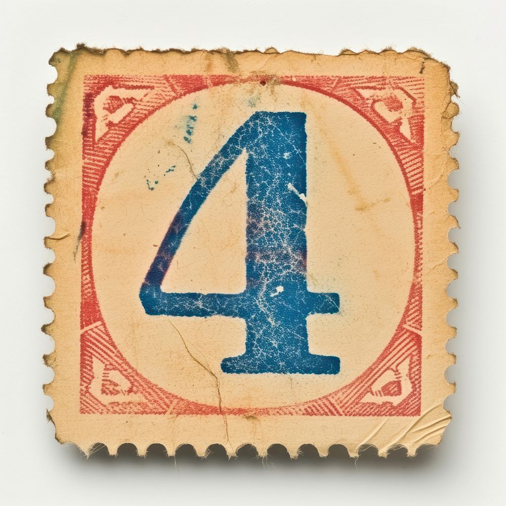 Vintage Number 4 postage stamp. | Premium Photo Illustration - rawpixel