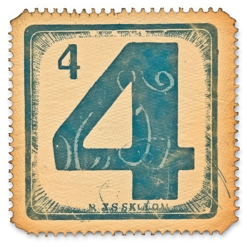 Vintage Number 4 postage stamp. | Premium Photo Illustration - rawpixel