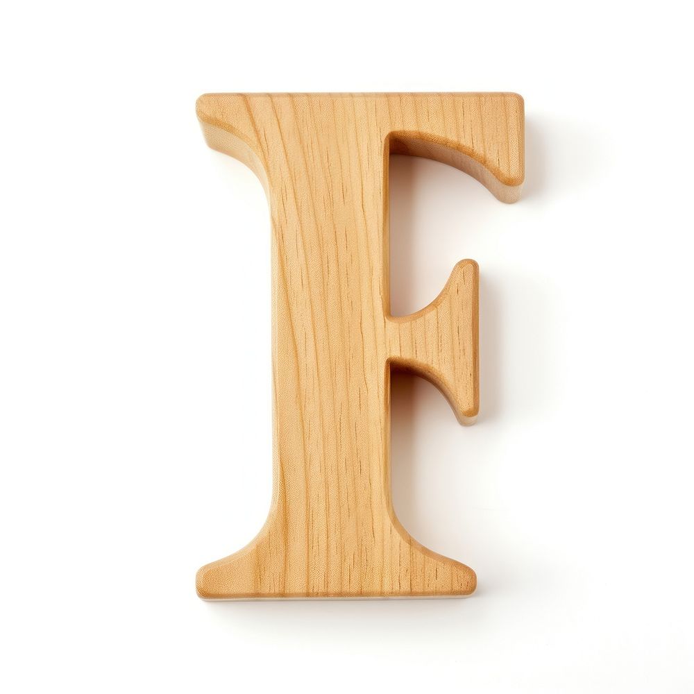 Letter F wood alphabet plywood.