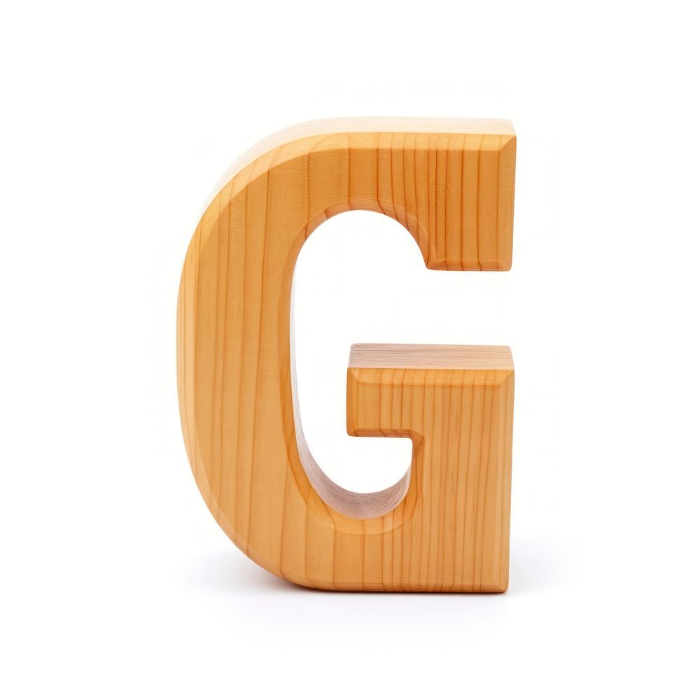 Letter G wood number font.