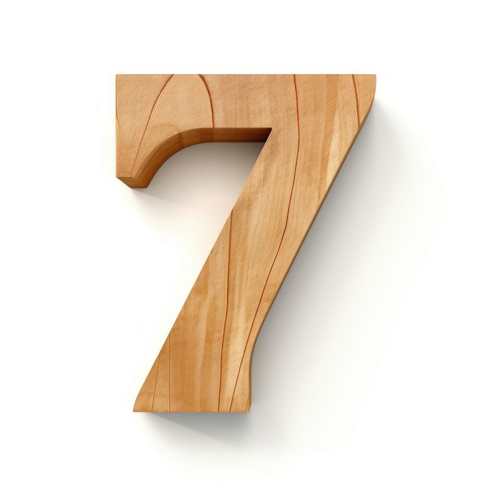 Letter 7 number wood font.