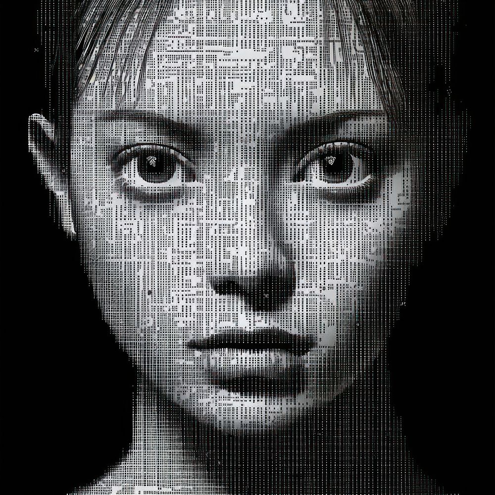 Ascii-Art portrait adult art.