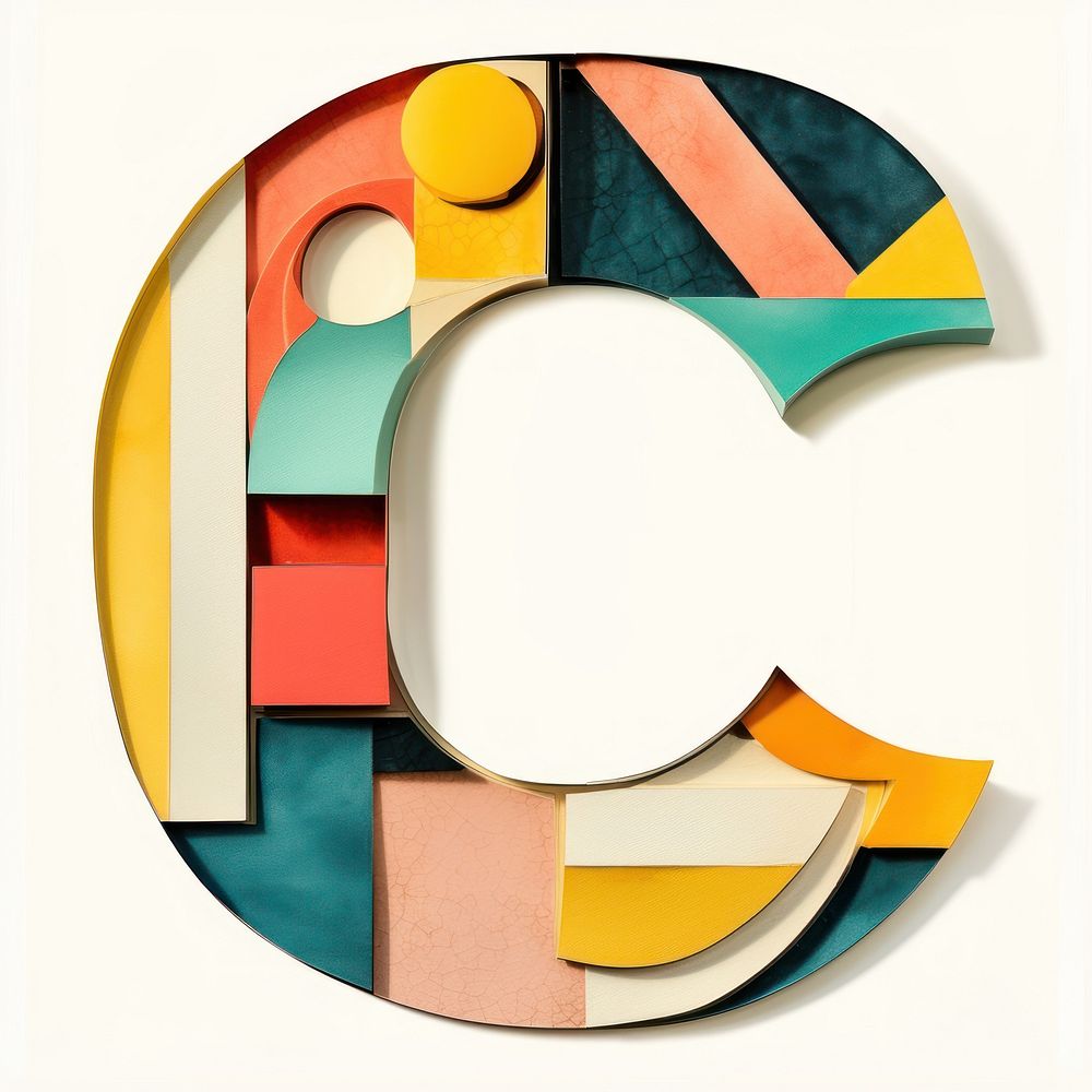 Alphabet C alphabet shape text.