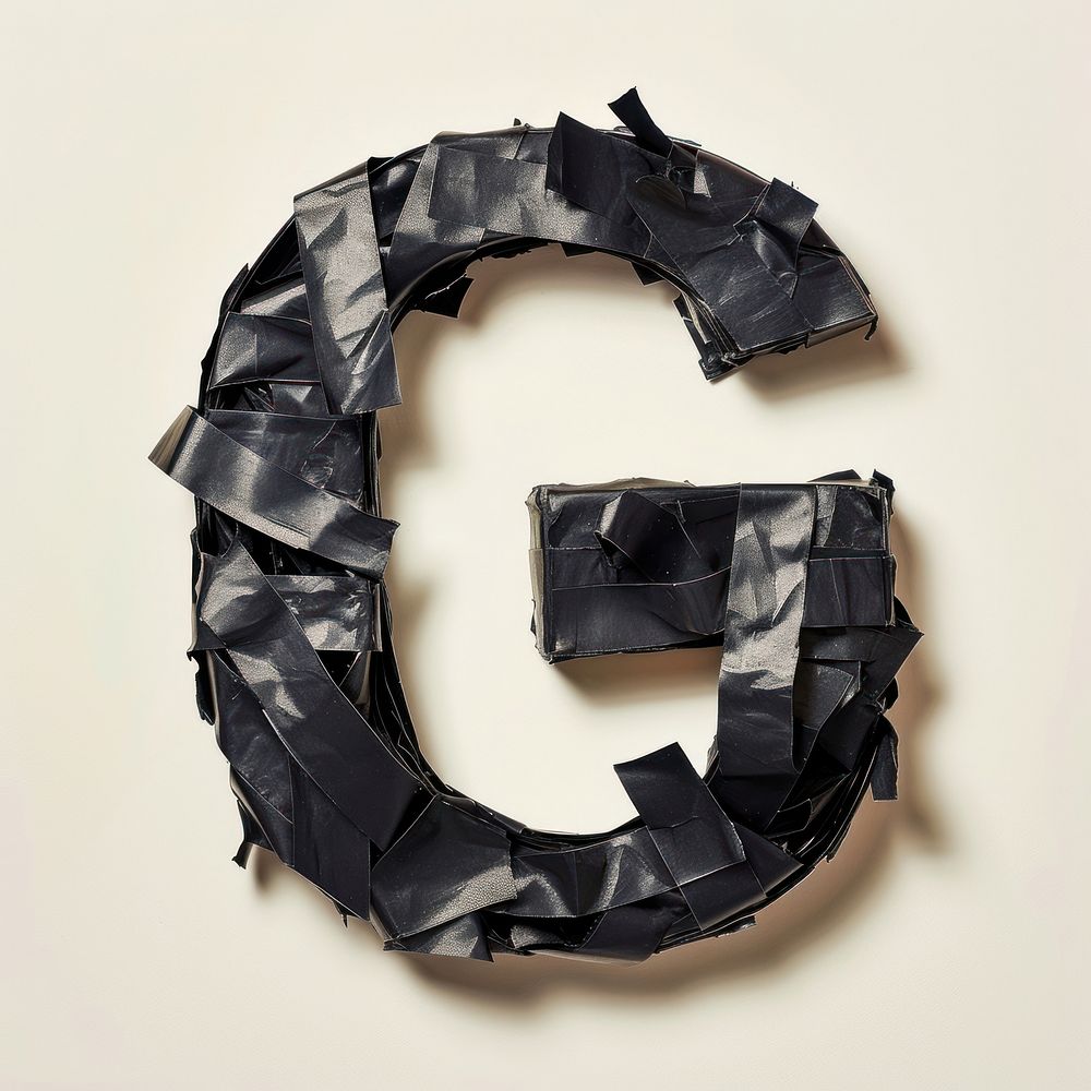 Tape letters G black accessories accessory.
