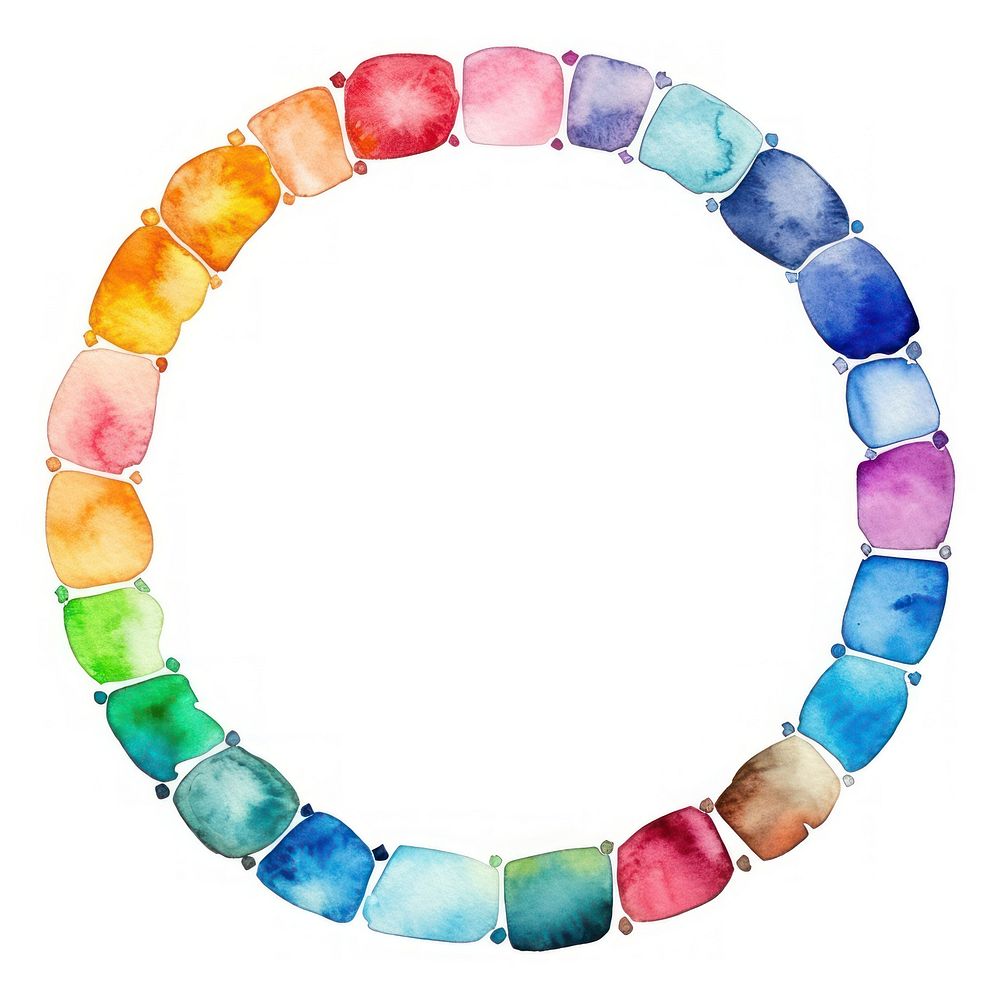 Pastel gemstone frame jewelry circle bead.