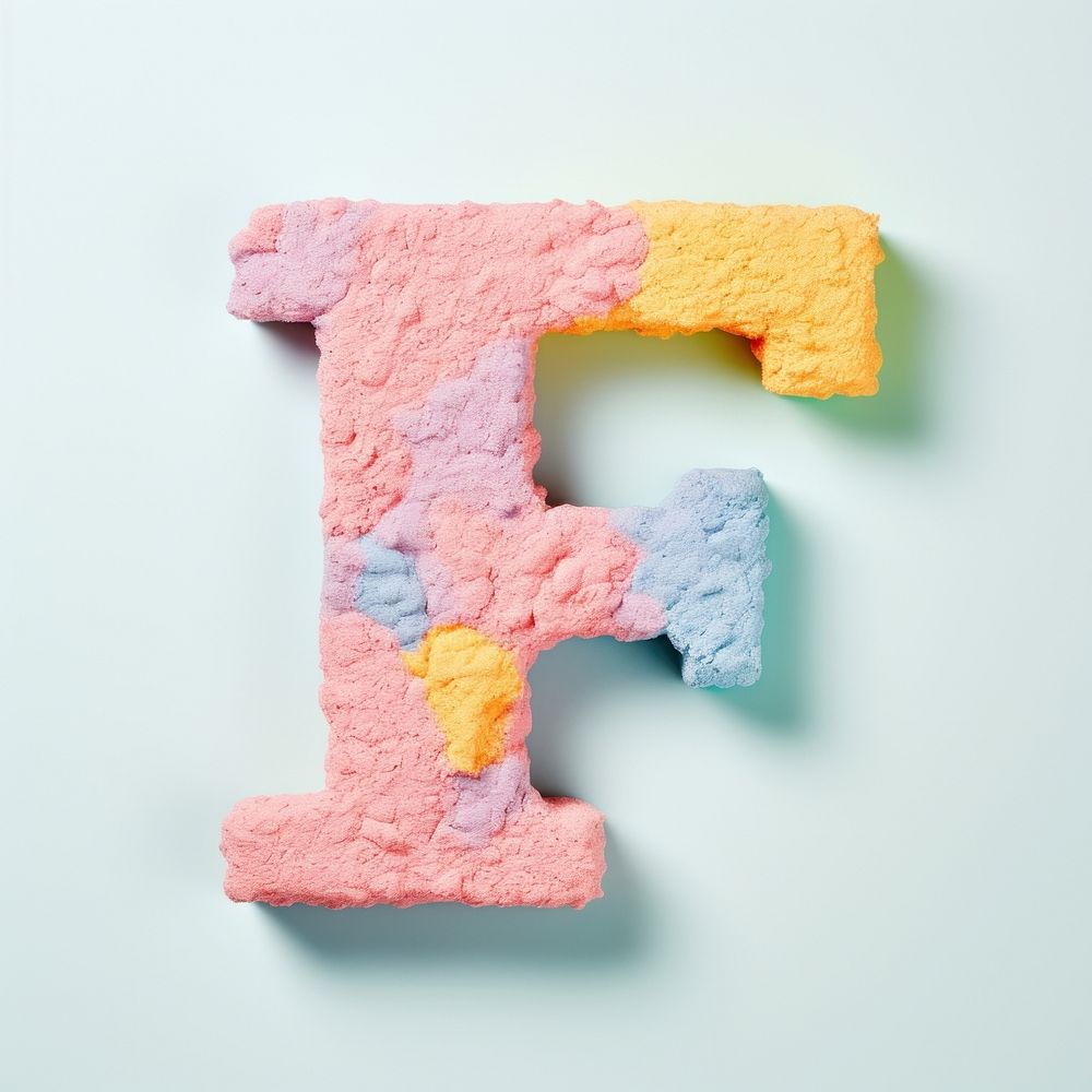 Letter F font text art confectionery.