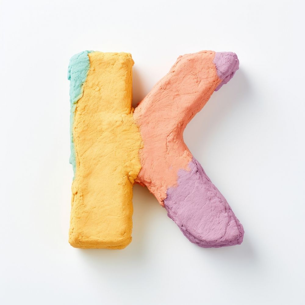 Letter K font confectionery food creativity.