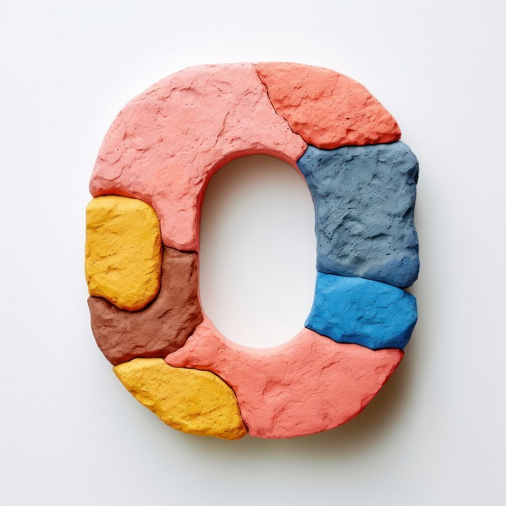 Letter O font art text confectionery.