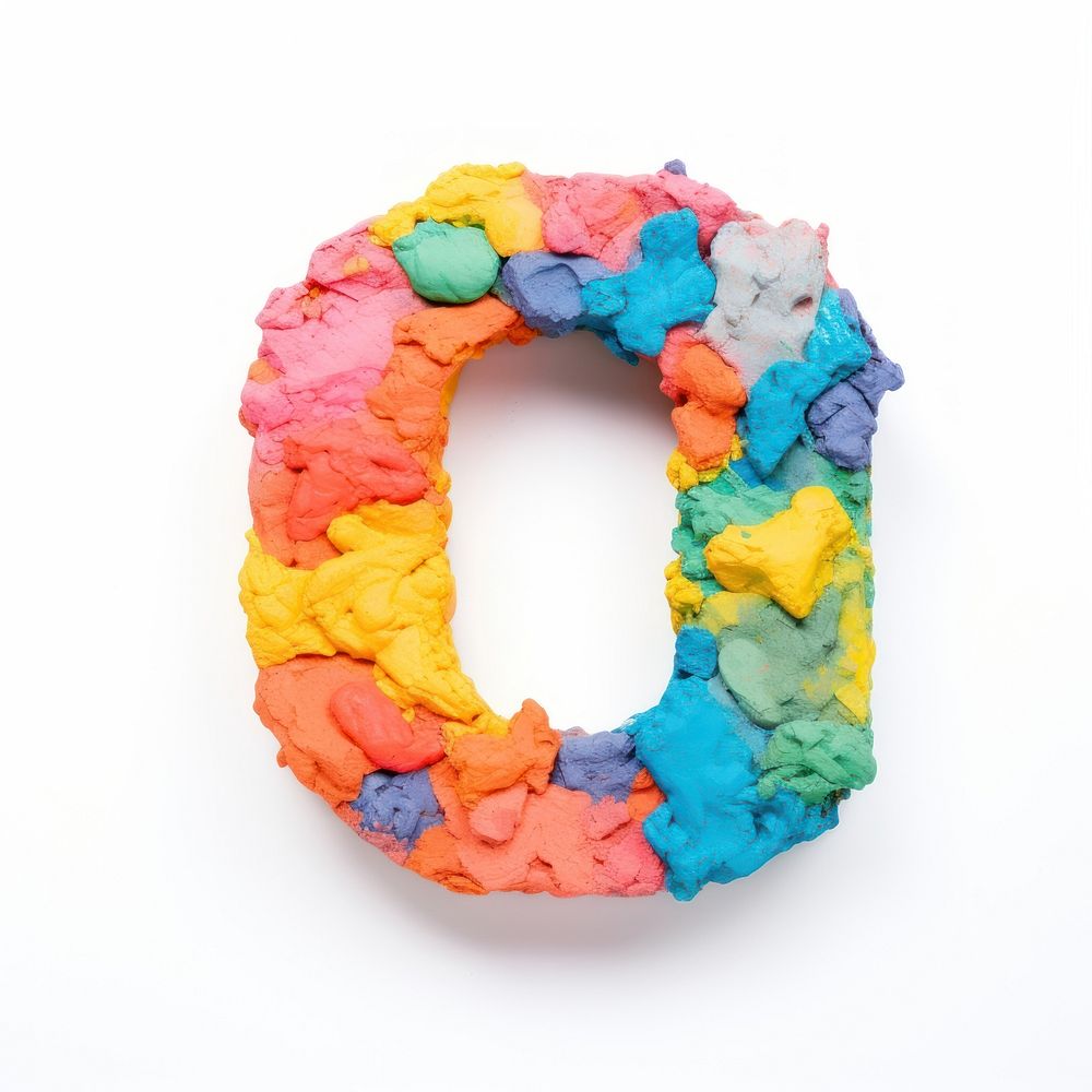 Letter Number 0 art white background confectionery.