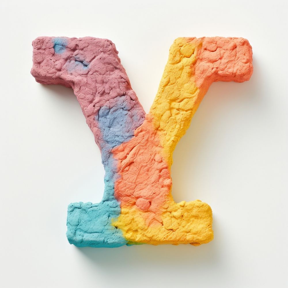 Letter Y font text art confectionery.