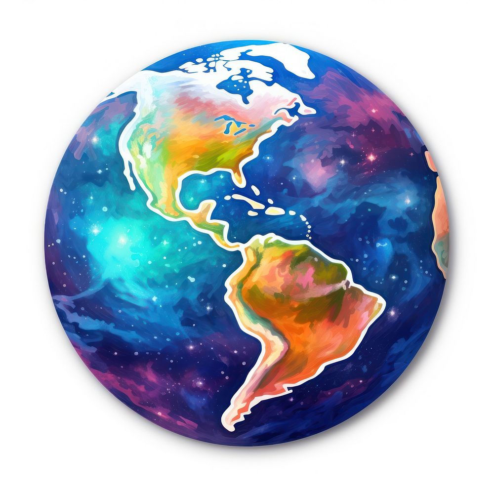 Planet earth sticker planet astronomy | Free Photo Illustration - rawpixel