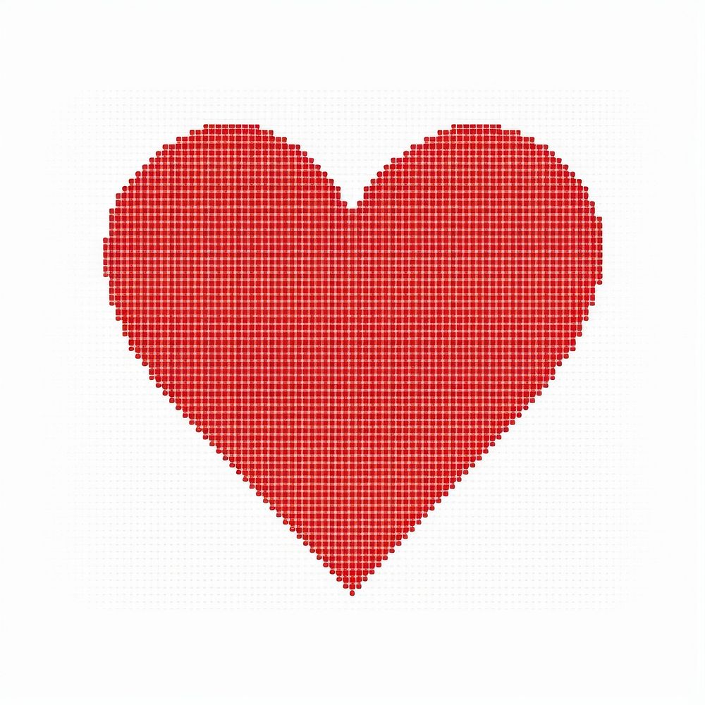 Cross stitch red heart backgrounds textile creativity.