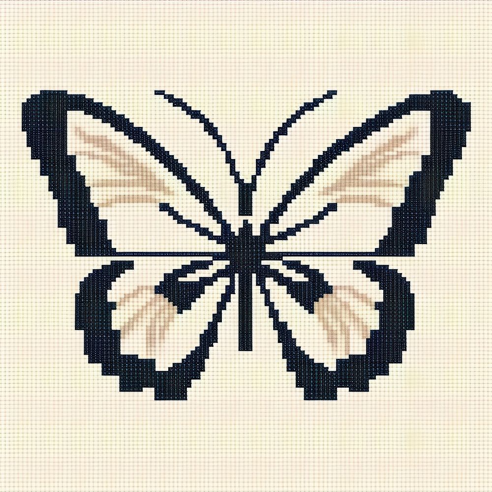 Cross stitch butterfly backgrounds embroidery pattern.