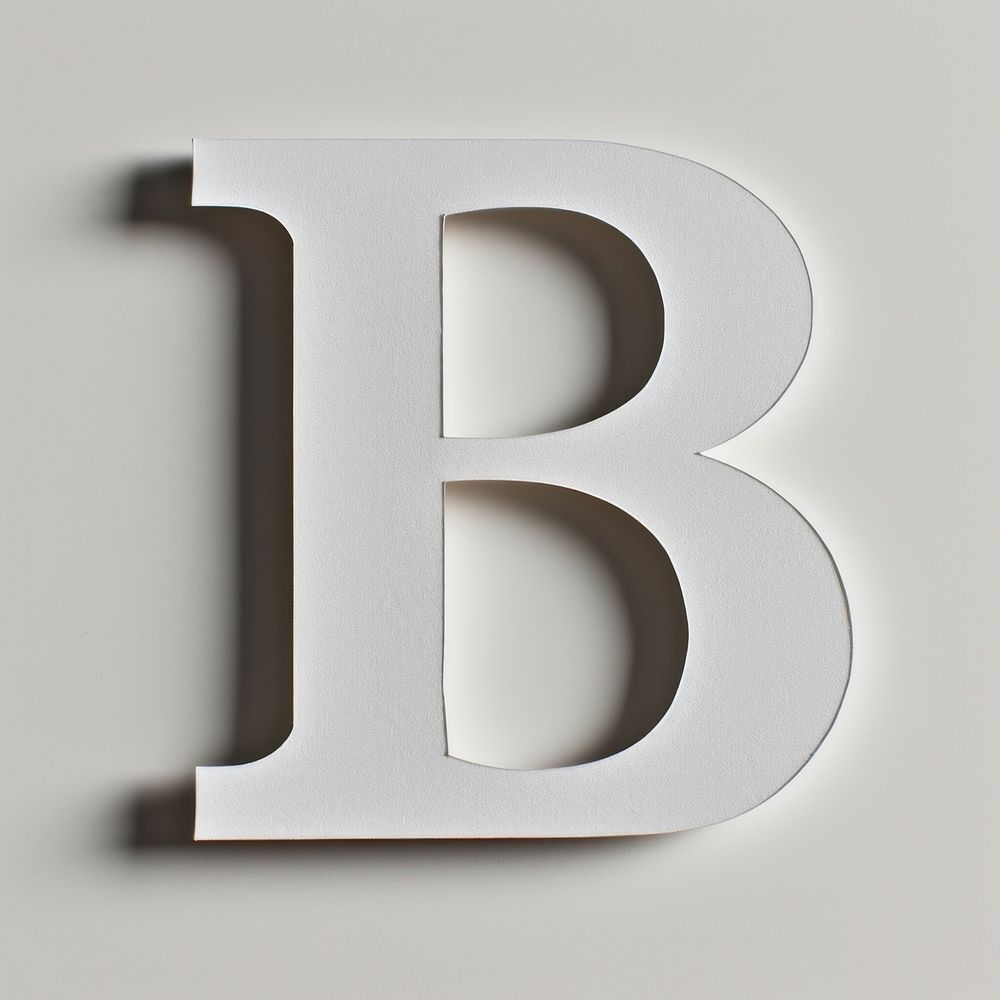 Letter B font alphabet number white.