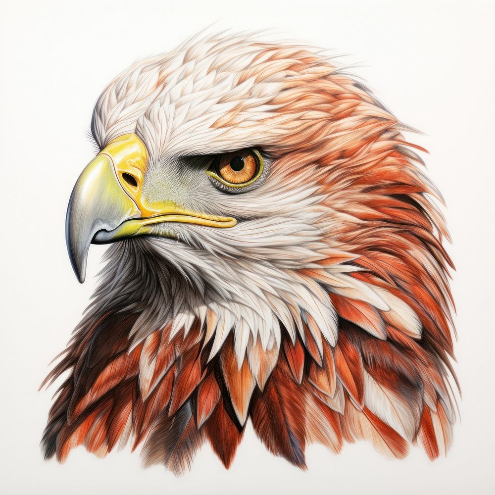 Pencil drawingof eagle animal sketch bird.