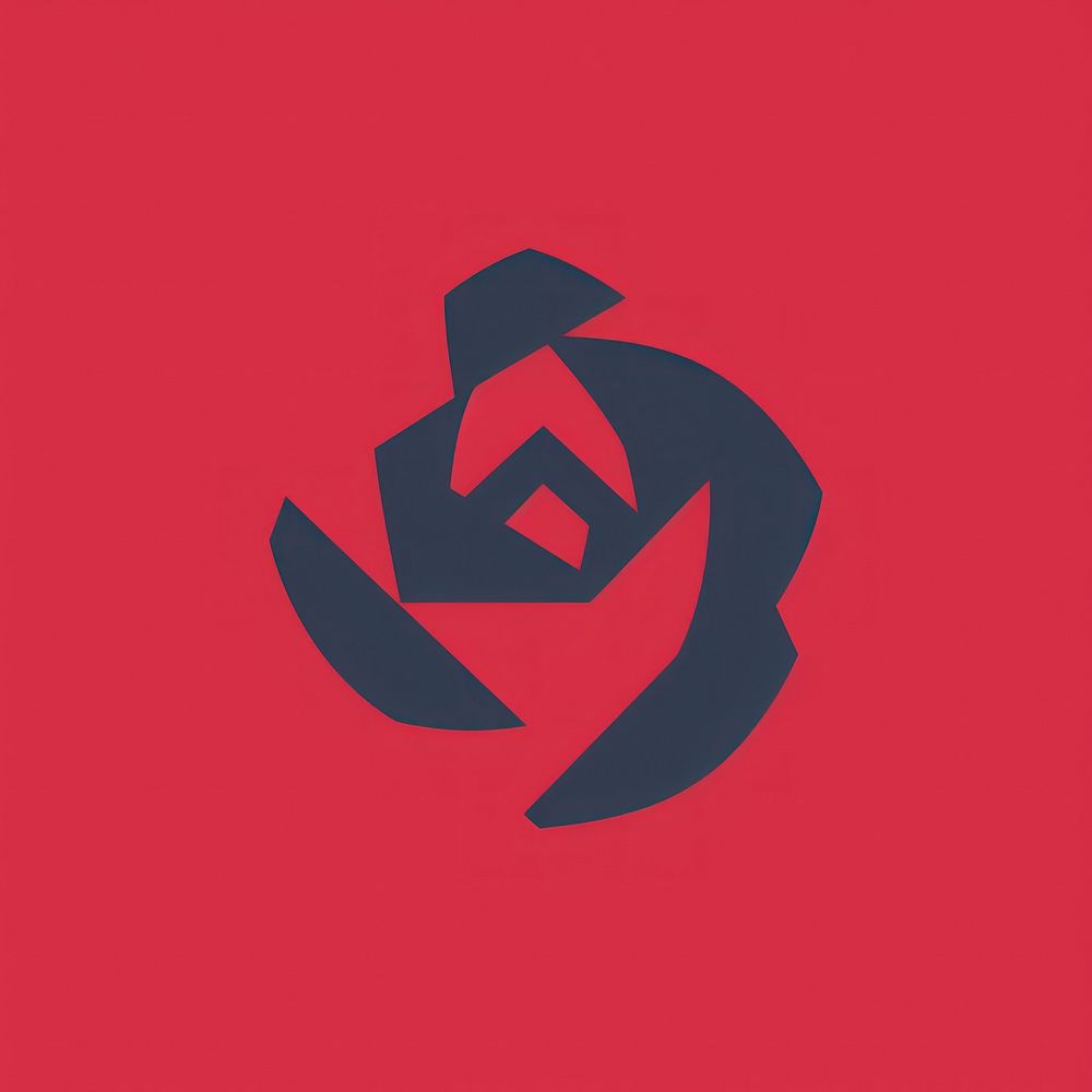 Rose icon logo circle animal.
