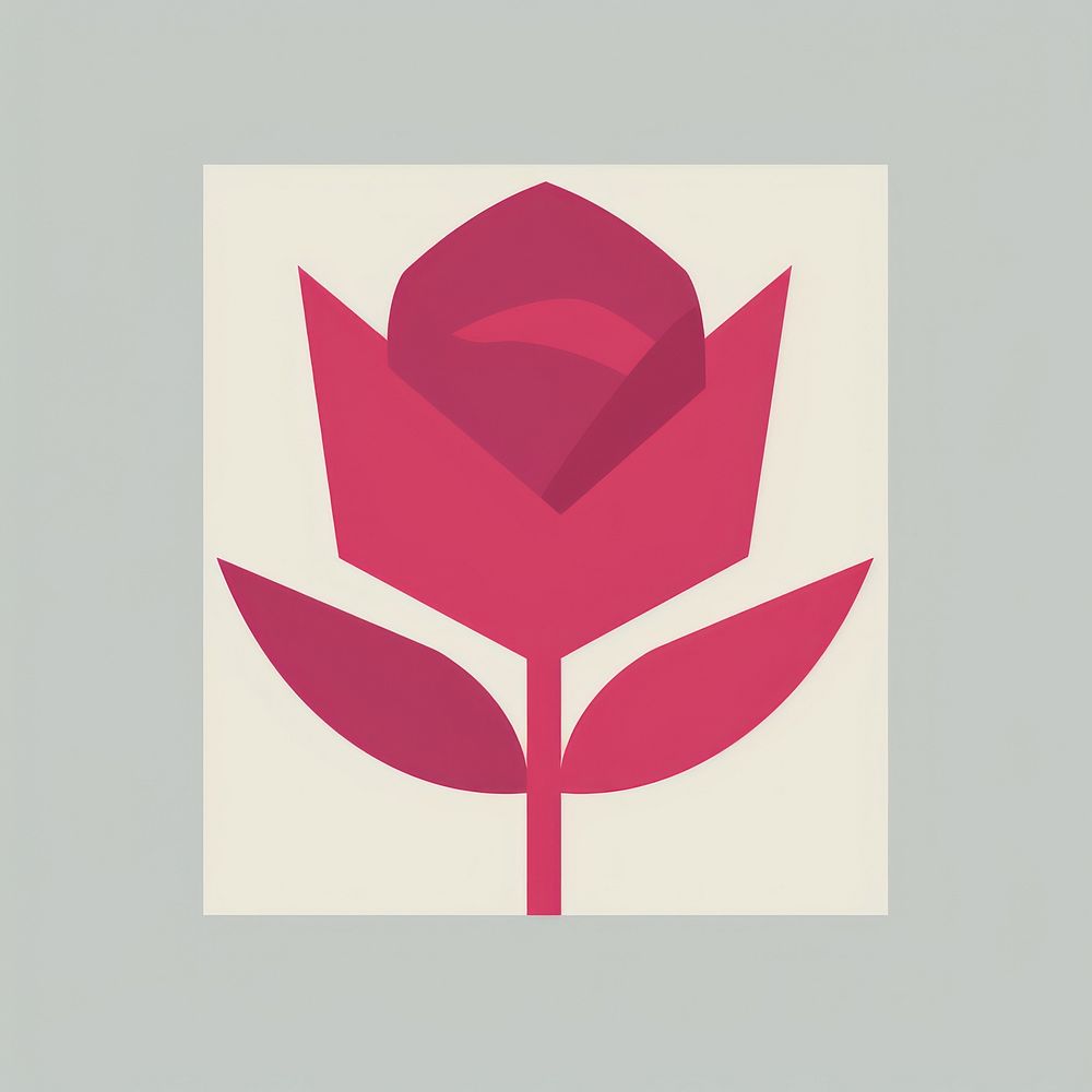 Rose icon flower plant logo.