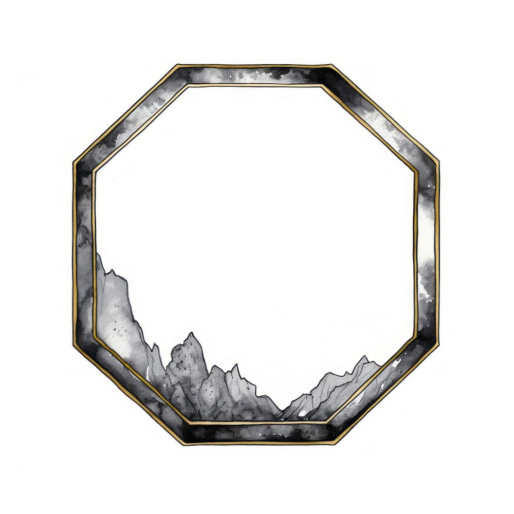 Earth glope with golden hexagon frame white background rectangle dishware.