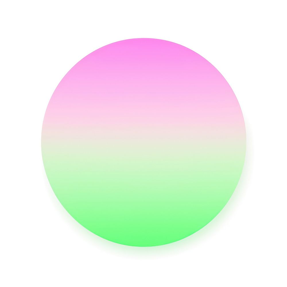 Gradient circle shape sphere purple green.