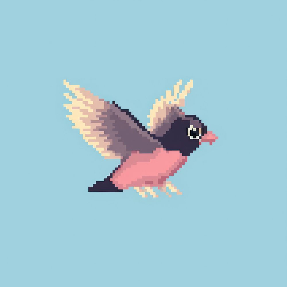 Bird flying pixel animal art | Premium Photo Illustration - rawpixel