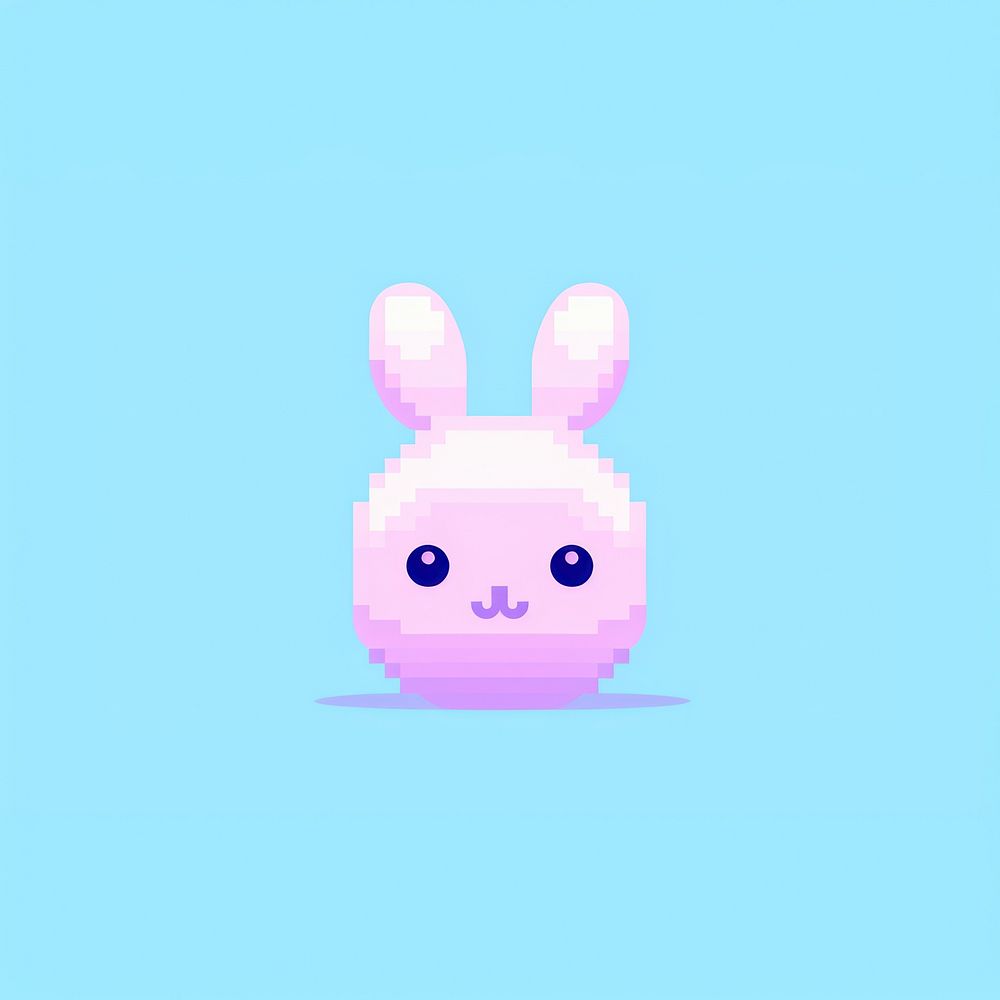 Bunny easter egg pixel animal mammal cute.