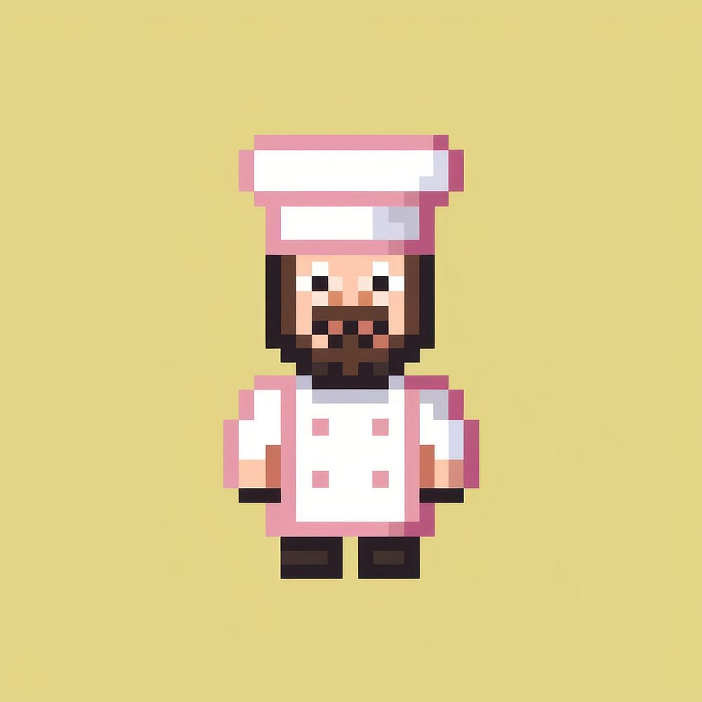 Chef pixel art nutcracker pixelated.