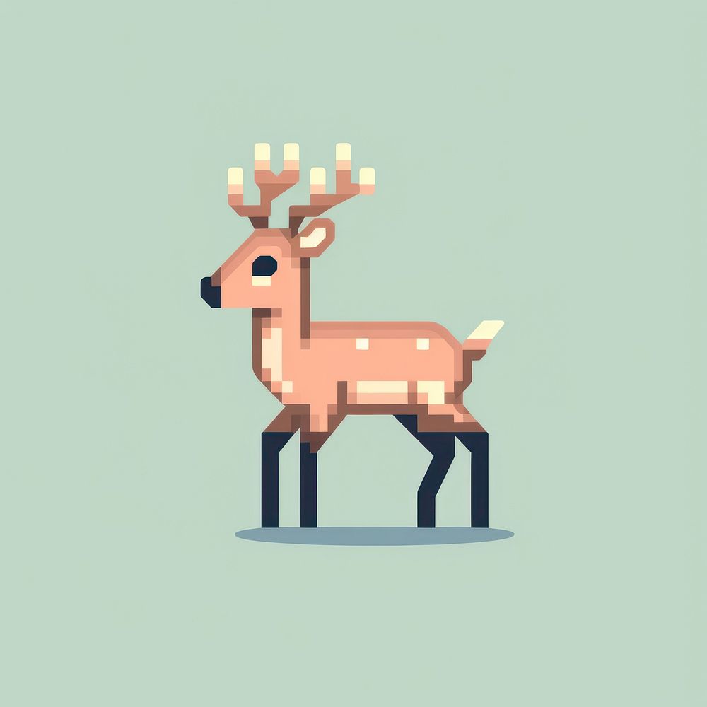 Deer pixel animal mammal representation. | Premium Photo Illustration ...