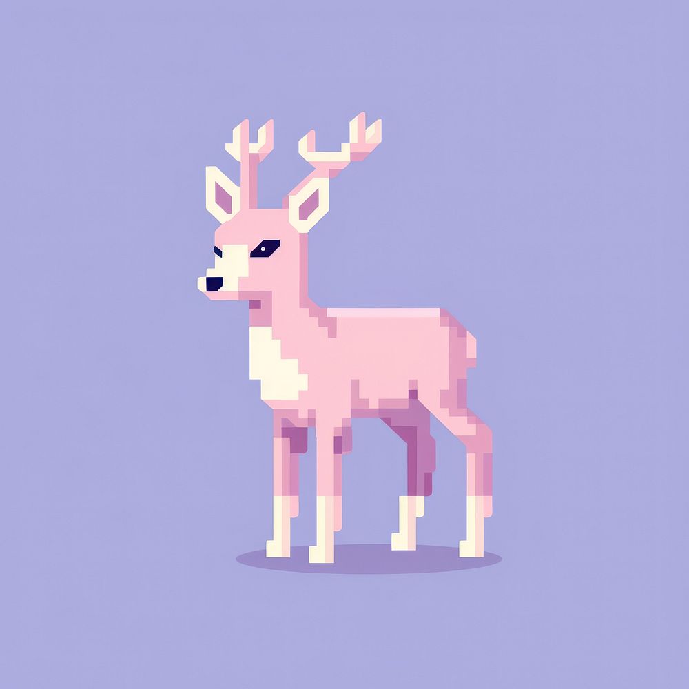 Deer pixel wildlife animal mammal.