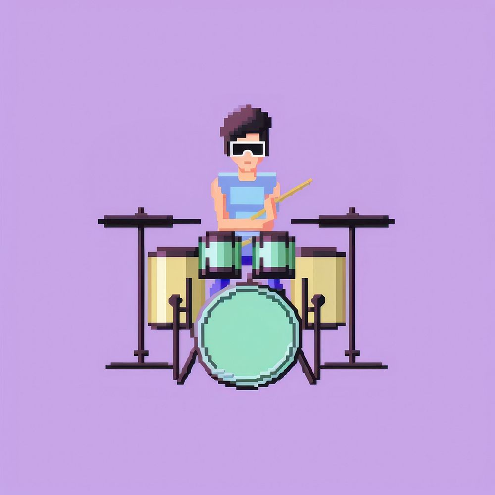 Drummer pixel drums percussion musician.