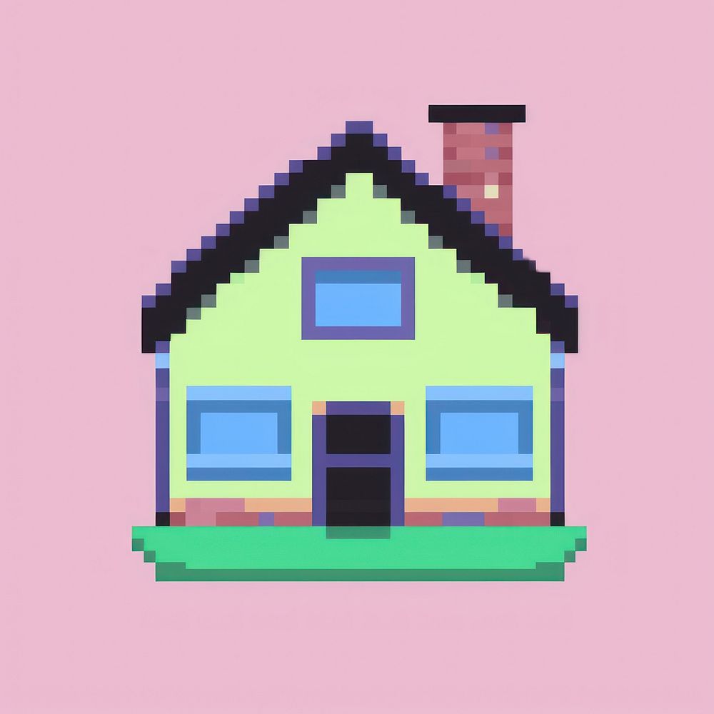 House pixel architecture building shape.
