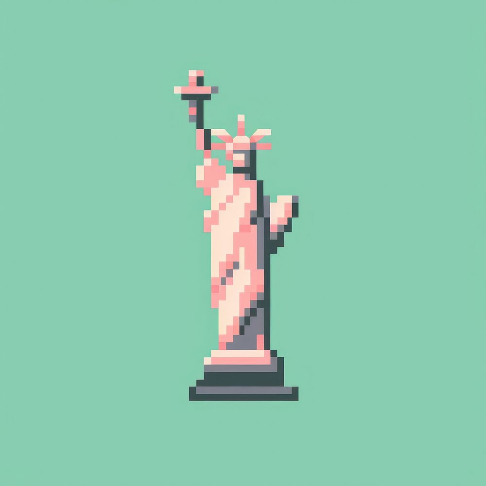 Statue of liberty art representation technology.
