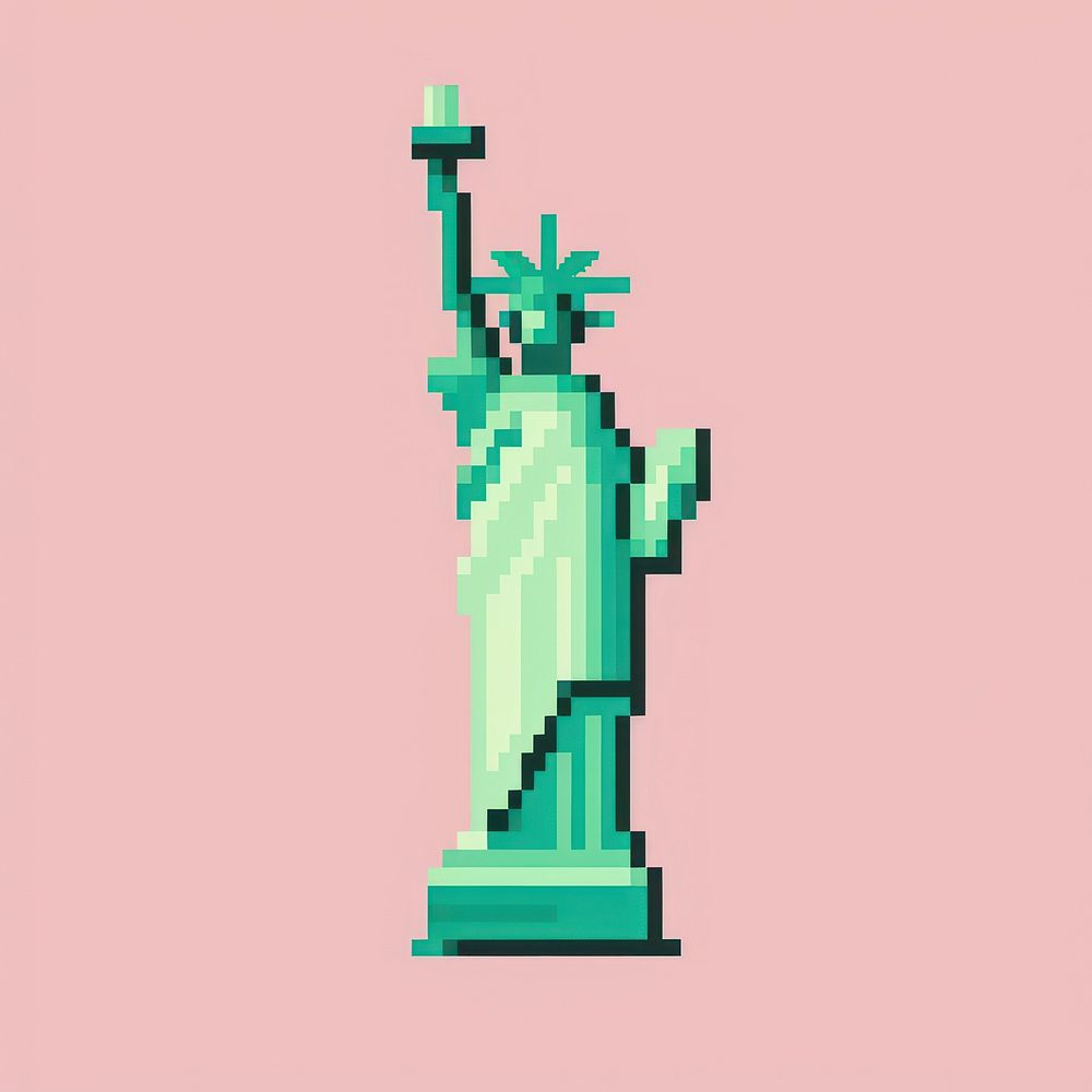 Statue of liberty art representation independence.