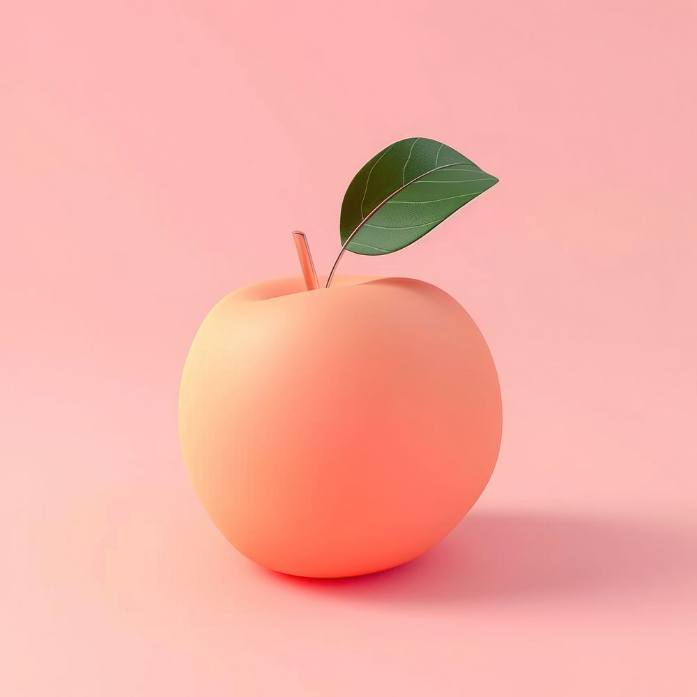 Peach apple fruit plant.