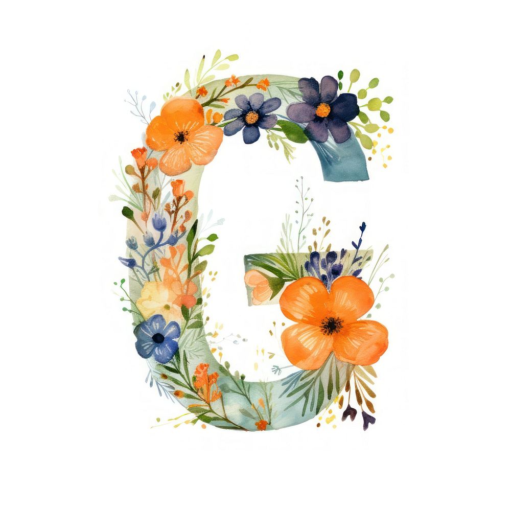 Number flower plant text.