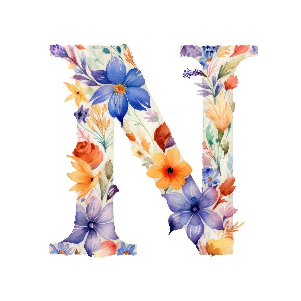 Flower alphabet pattern text.