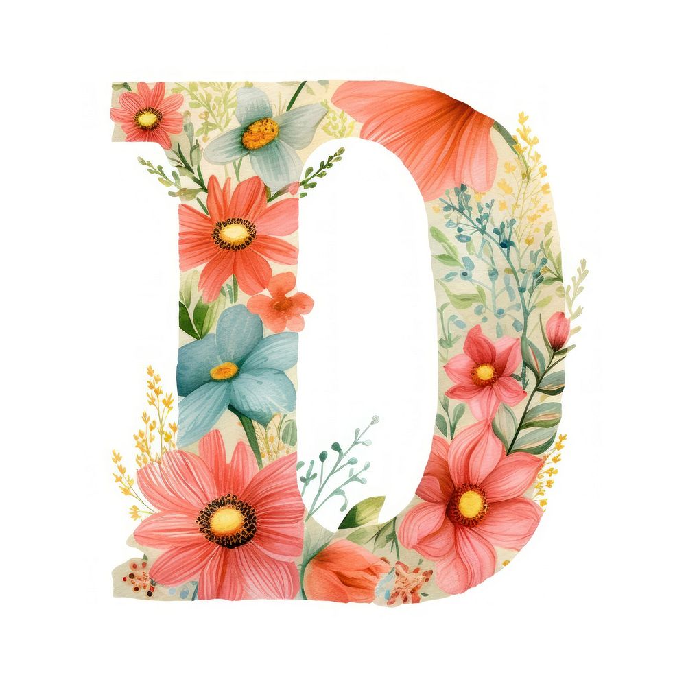 Flower text pattern number.