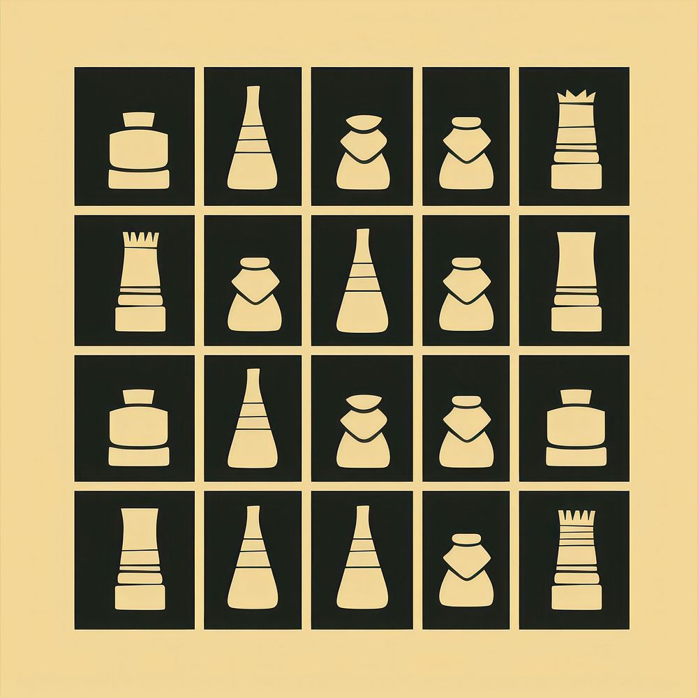 Chess game arrangement repetition.