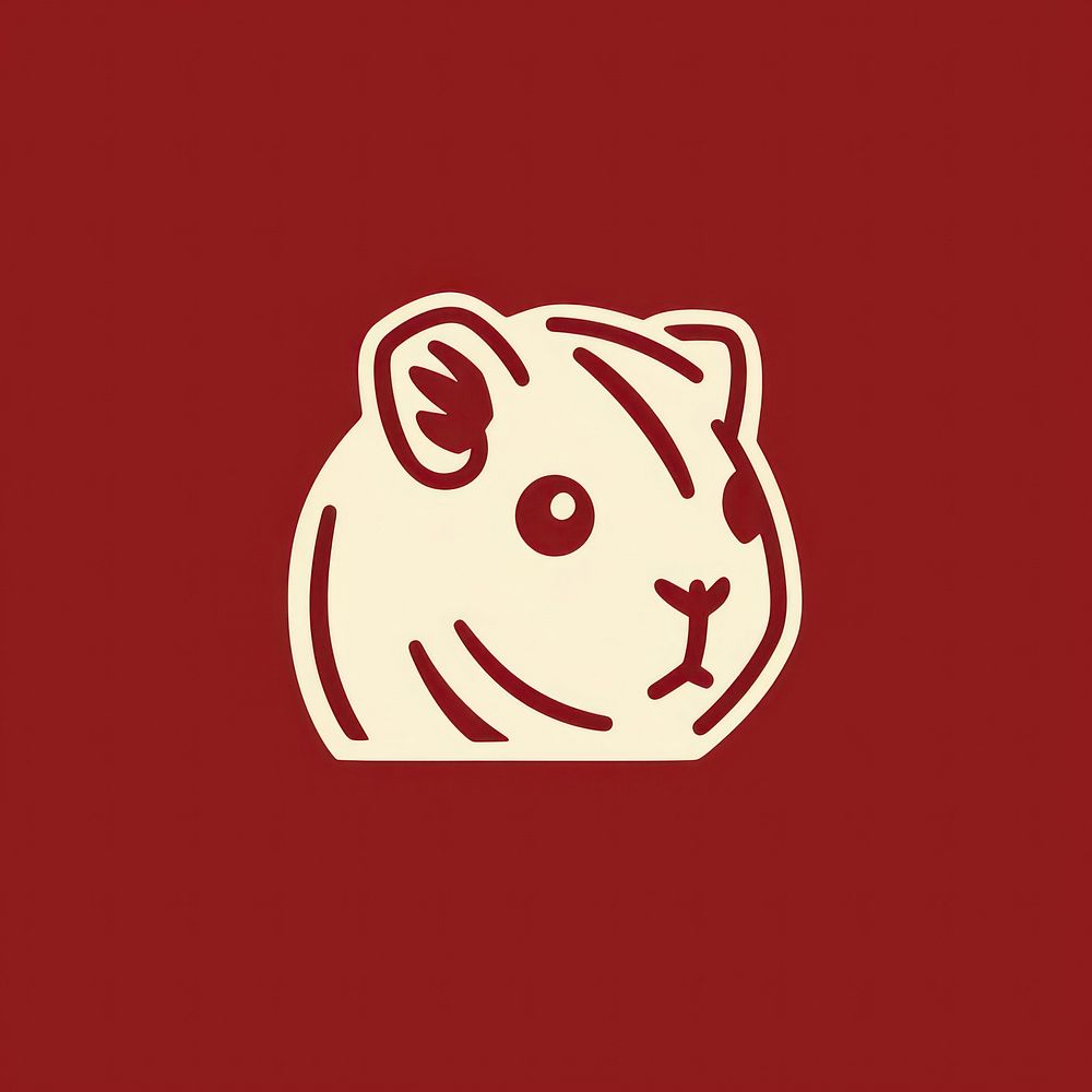 Hamster animal mammal logo.
