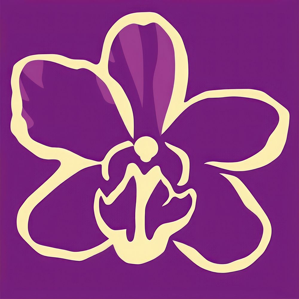 Orchid flower purple plant.
