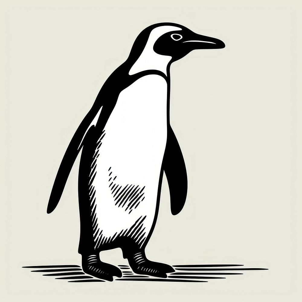 Penguin animal bird silhouette.