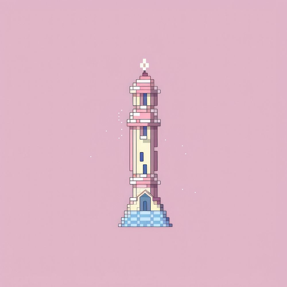 Tower pixel architecture lighthouse building.