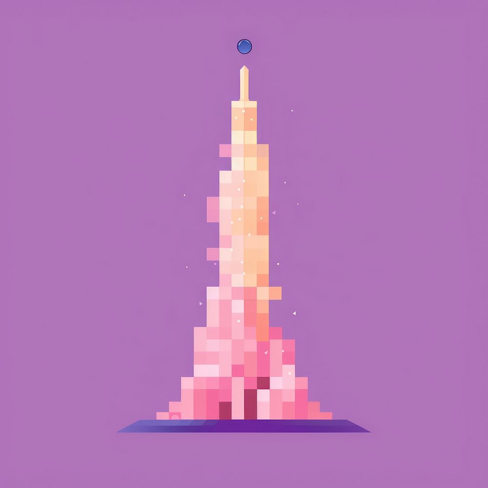 Tower pixel architecture building graphics.